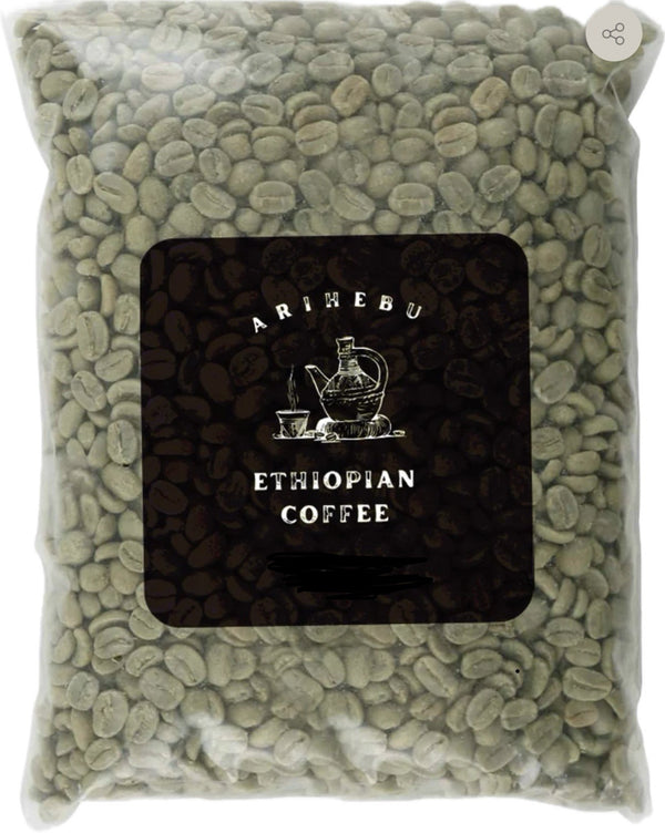 1kg Ethiopian Green Coffee Beans - Single-Origin, Perfect for Home Roasting